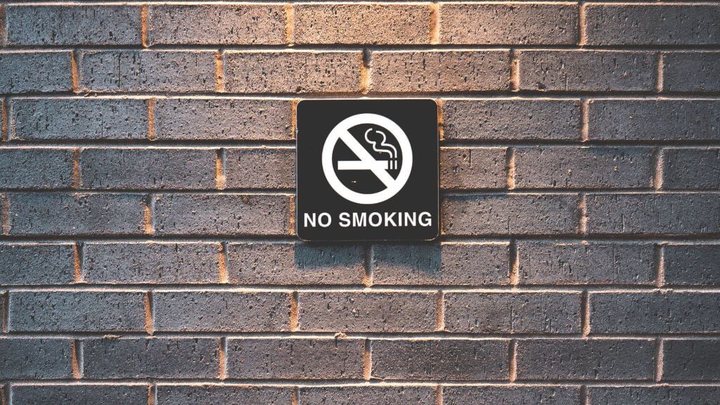 non smoking campus sign of a healthy work environment