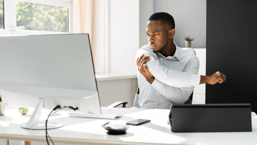 stretching as one of many health and wellness topics at work