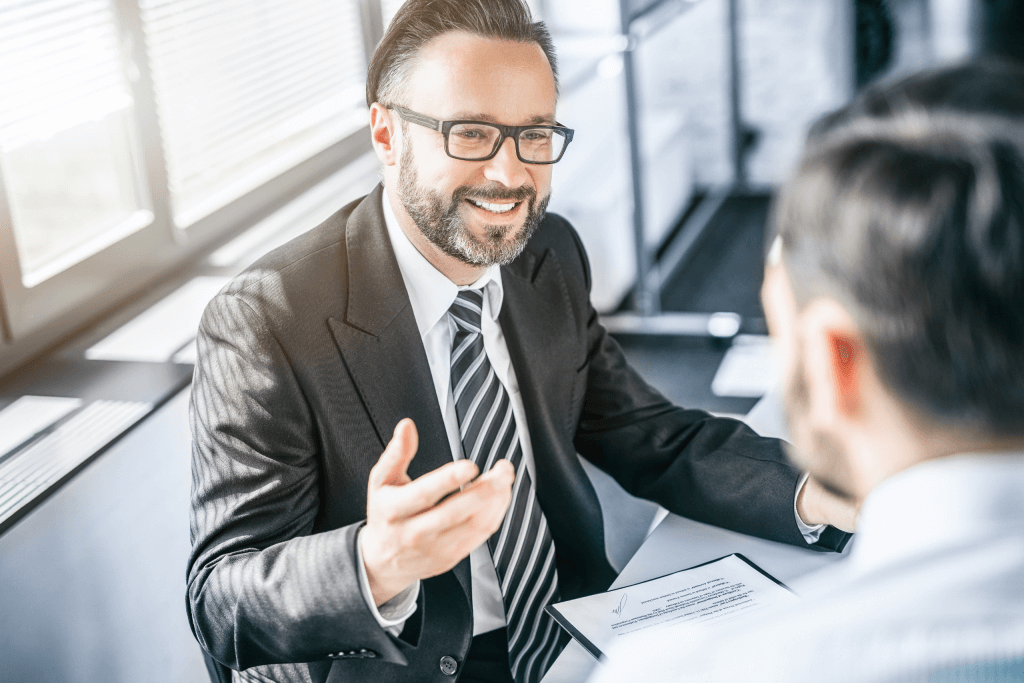 two men in a successful business partnership