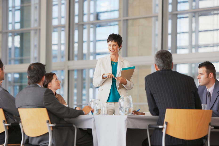 a wellness leadership committee in a meeting