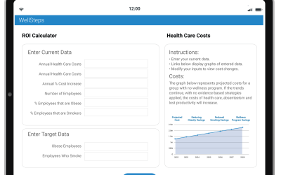 ipad with wellsteps calculator