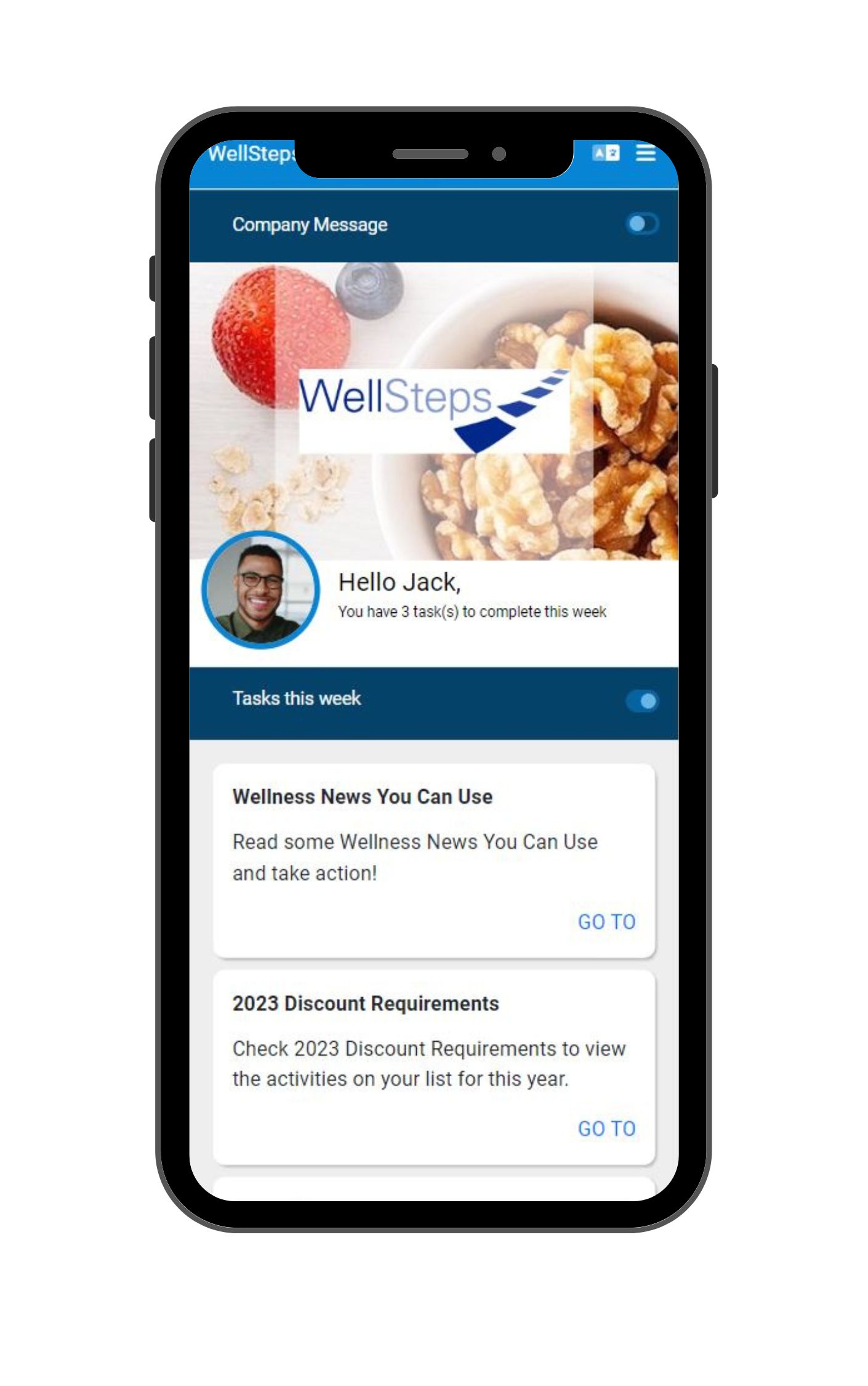 wellsteps mobile app<br />
